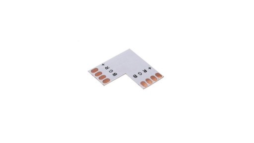 Złączka narożna PCB do taśm LED RGB 10mm 4 pin