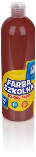 Farba szkolna ASTRA plakatowa 500 ml brązowa