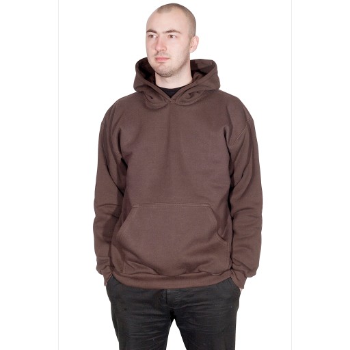 TheCo - Gładka bluza z kapturem - brązowy - XXL
