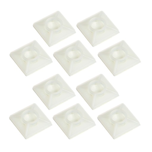 Podstawki montażowe do opasek zacis 19x19mm biała