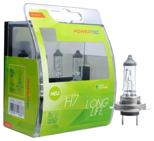 Żarówka PowerTec H7 Px26d 12V 55W LONG LIFE DUO