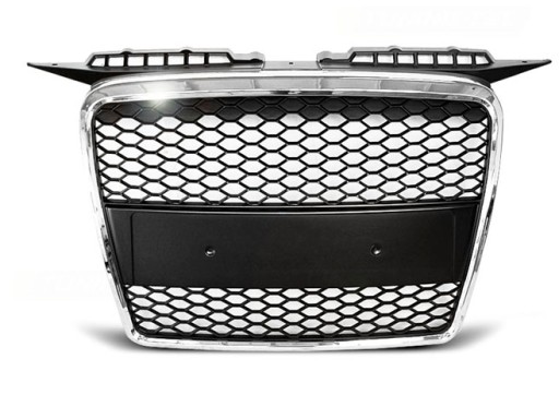 Решетка audi a3 8p 05-08r rs-type хром, хромом black1 - фото