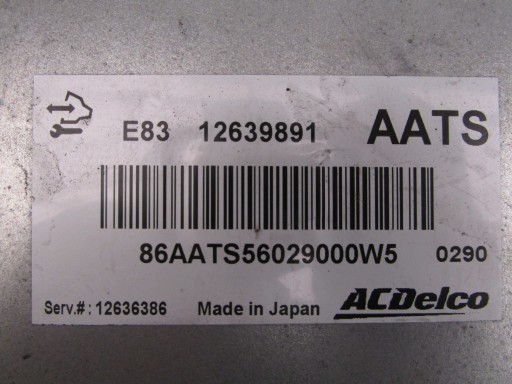 Компьютер 12639891 aats 1.4 opel meriva b ii 10r1 - фото