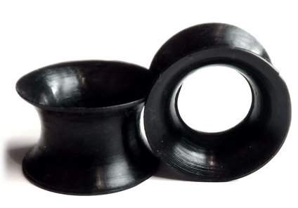 Tunel earskin plug čierny silikónový silikón 16mm