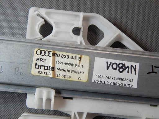 AUDI Q5 8R mechanism windows left rear part 8R0839461B