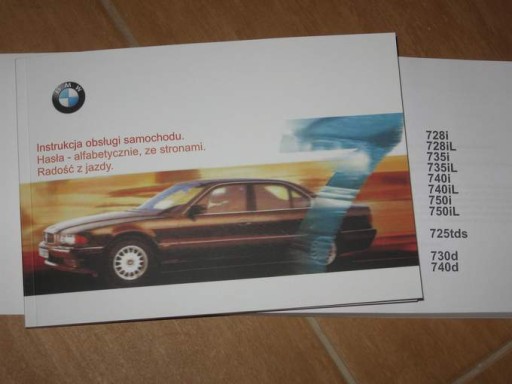 INSTRUKCJA OBSUGI BMW E38 PDF