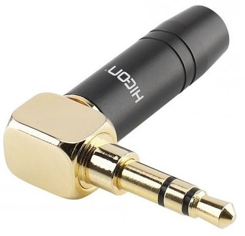 HICON HI-J35SA ZÁSTRČKA STEREO MINI JACK 3,5mm UHLOVÁ