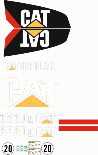 Caterpillar Cat 323DL samolepka samolepky