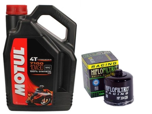 Масло MOTUL 7100 10 W 30 4л + фильтр Hiflo Racing