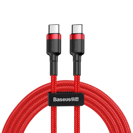 Kabel BASEUS USB-C, USB-C, napájení 3A, 60W, 2m