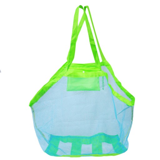 Duża Torba Plażowa Xxl Na Plażę Z Siatki Niebieska