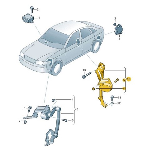 Czujnik Poziomu Zawieszenia Audi A4 B6 B7 Rs4 Tyl Wroclaw Allegro Pl