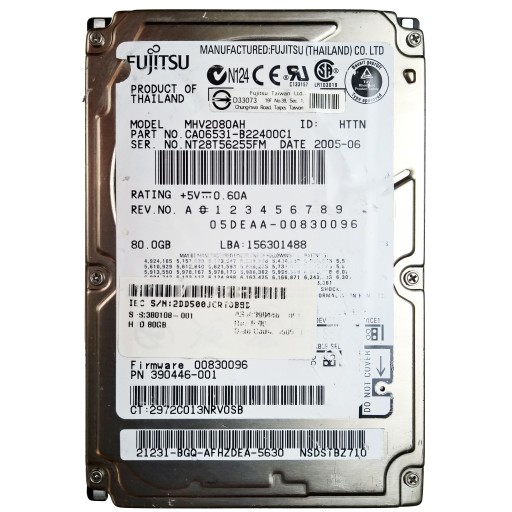 FUJITSU MHT2060AH | REV A123456789 | darca ReB