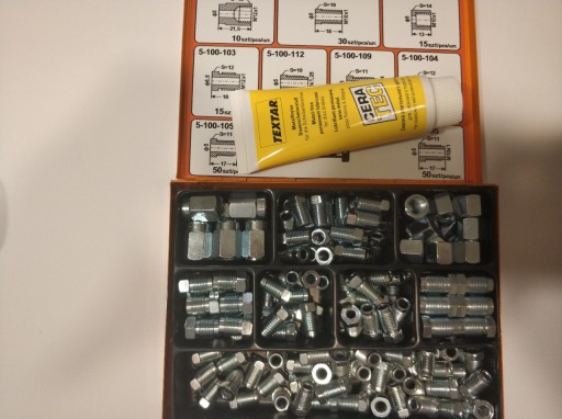Набір 165pcs гальмівних фітингів + мастило