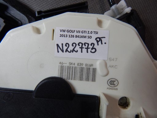 VW GOLF VII 7 lock door right rear part 5K4839016A