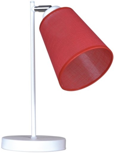 Stolná lampa ŠKOLSKÁ E27 červeno-biela