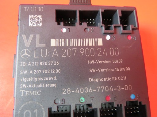 MERCEDES W207 module control unit door LP A2079002400