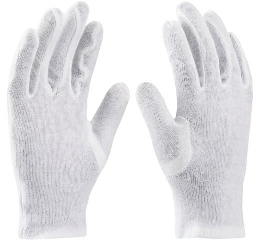 Bavlnené rukavice pre fotografov Biele veľ.8