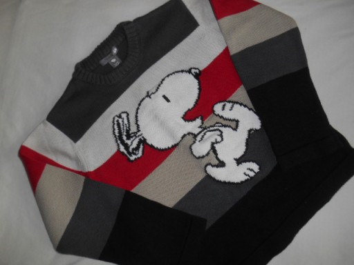 Zdjęcie oferty: H&M SNOOPY EXTRA SWETER PASY 116