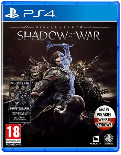 Zdjęcie oferty: ŚRÓDZIEMIE CIEŃ WOJNY PL PS4