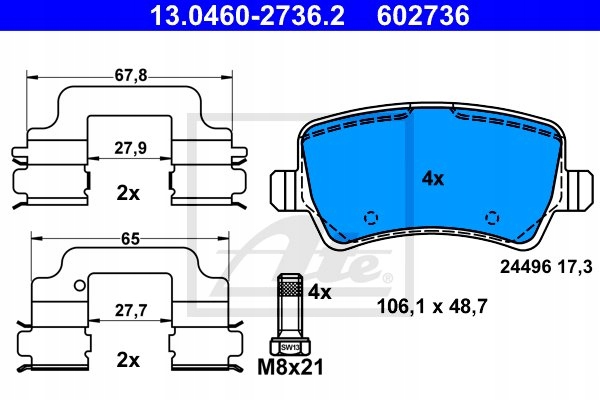 DISCS PADS ATE REAR - VOLVO XC60 photo 3 - milautoparts-fr.ukrlive.com