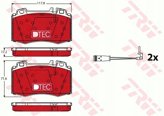 PADS TRW DTEC FRONT MERCEDES CLS C219 photo 2 - milautoparts-fr.ukrlive.com