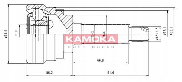 KAMOKA 7052 SET PRZEGUBU, SHAFT DRIVING photo 1 - milautoparts-fr.ukrlive.com