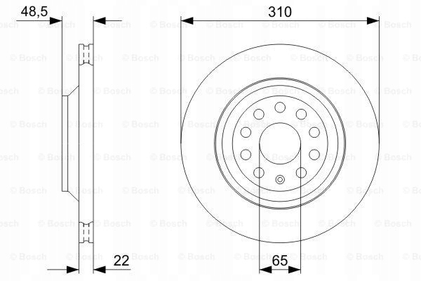 DISCS PADS BOSCH REAR - VW CC 310MM photo 2 - milautoparts-fr.ukrlive.com