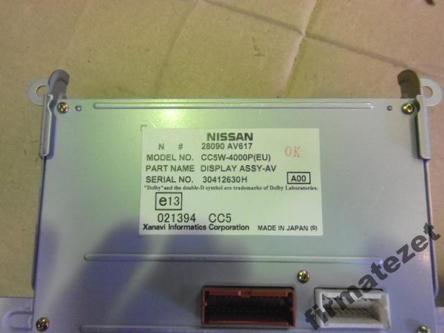 NISSAN PRIMERA P12 DISPLAY MONITOR 28090-AV617 photo 4 - milautoparts-fr.ukrlive.com