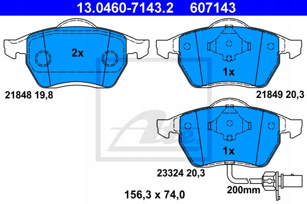 DISCS PADS ATE FRONT - VW SHARAN 7M 288MM photo 3 - milautoparts-fr.ukrlive.com