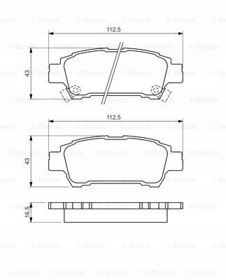 SABOTS DE FREIN BOSCH ARRIÈRE - TOYOTA AVENSIS VERSO photo 2 - milautoparts-fr.ukrlive.com