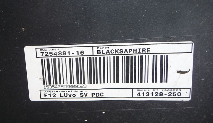 BMW 6 F06 F12 F13 PARE-CHOCS AVANT SOUS RADAR DE RECUL ESSUIE-GLACES NOIR BLACKSAPHIRE photo 6 - milautoparts-fr.ukrlive.com