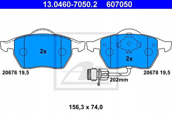 SABOTS DE FREIN ATE AVANT - AUDI 100 C4 288MM photo 2 - milautoparts-fr.ukrlive.com