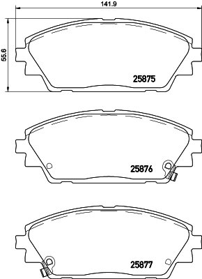 SABOTS DE FREIN BREMBO AVANT MAZDA 3 BM CX-3 photo 2 - milautoparts-fr.ukrlive.com