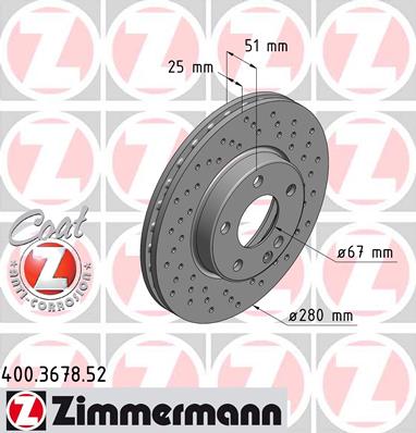 ZIMMERMANN SPORT DISQUES AVANT MERCEDES A W176 280M photo 3 - milautoparts-fr.ukrlive.com