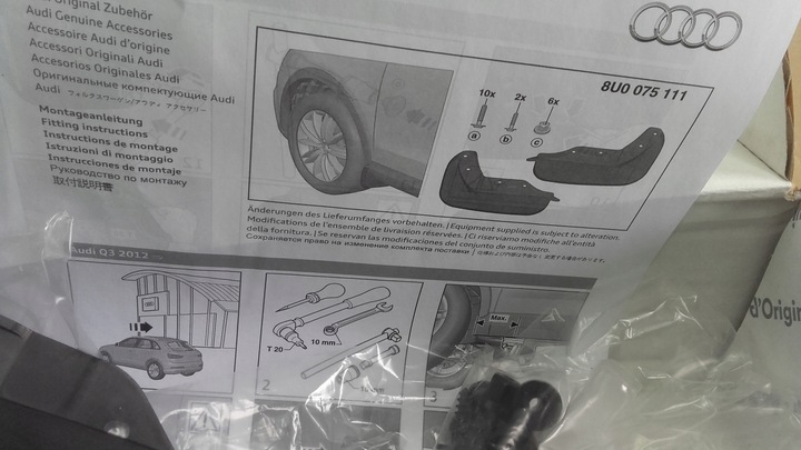 BAVETTES GARDE-BOUE AVANT AVANT AUDI Q3 8U0 8U0075111 12- photo 2 - milautoparts-fr.ukrlive.com