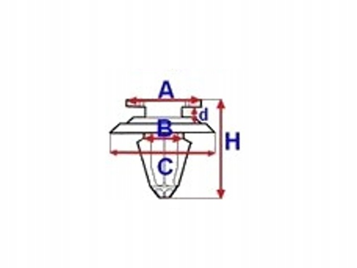 RIVET MOLDING ROMIX C70305 photo 2 - milautoparts-fr.ukrlive.com