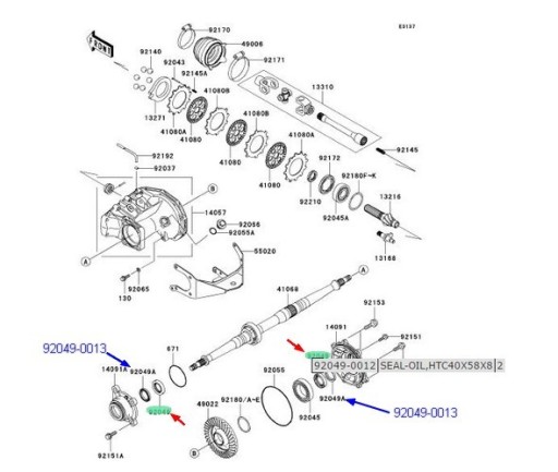 SIMMERING KAWASAKI OEM 58x40x8 photo 6 - milautoparts-fr.ukrlive.com