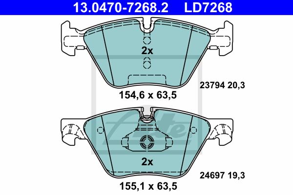 ATE CERAMIC PADS FRONT BMW 5 F10 F11 330MM photo 3 - milautoparts-fr.ukrlive.com