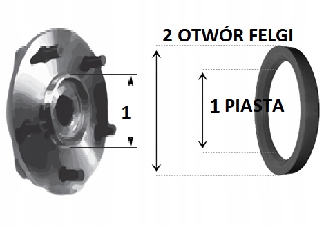 68X57,1 ANNEAUX CENTR AUDI, VW, SEAT, SKODA photo 5 - milautoparts-fr.ukrlive.com