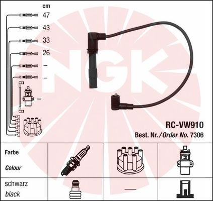 DRIVING GEAR NGK RC-VW910 7306 photo 2 - milautoparts-fr.ukrlive.com