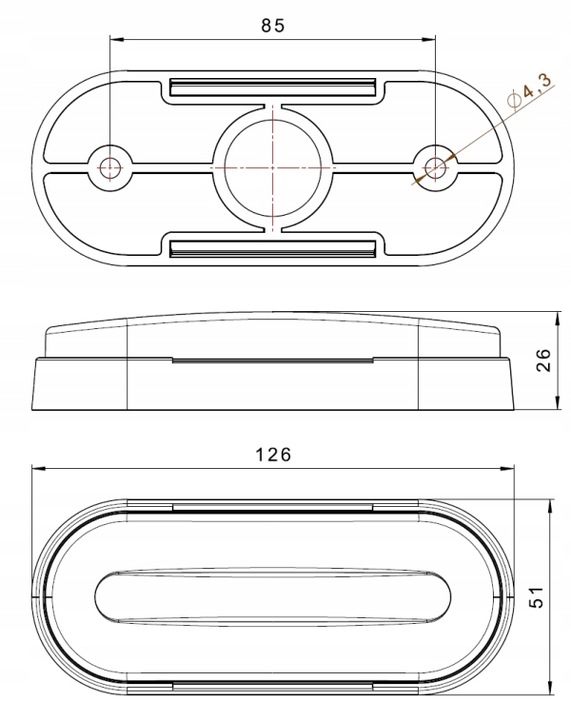 ROOF LIGHT LAMP SIDELIGHT FROM KIERUNKIEM FT-071 LED NEON photo 2 - milautoparts-fr.ukrlive.com