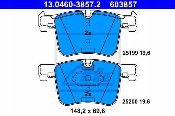 ATE SABOTS DE FREIN AVANT BMW 3 GT F34 13- 4 F32 F33 X3 F25 photo 2 - milautoparts-fr.ukrlive.com