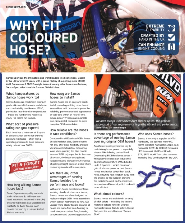 #SAMCO SPORT KTM-8 TUYAU KTM 450 SMR SX-F SXS-F XC-F
