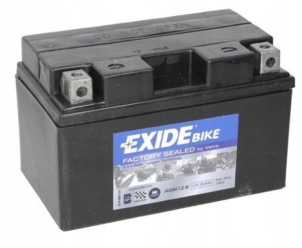 BATTERY FOR MOTORCYCLE EXIDE AGM 12-8 8AH 145A 12V L+ NEWEST MODEL photo 10 - milautoparts-fr.ukrlive.com