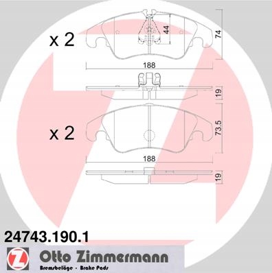 ZIMMERMANN PADS AUDI A4 B8 A5 2.0 3.0 TDI TFSI photo 2 - milautoparts-fr.ukrlive.com