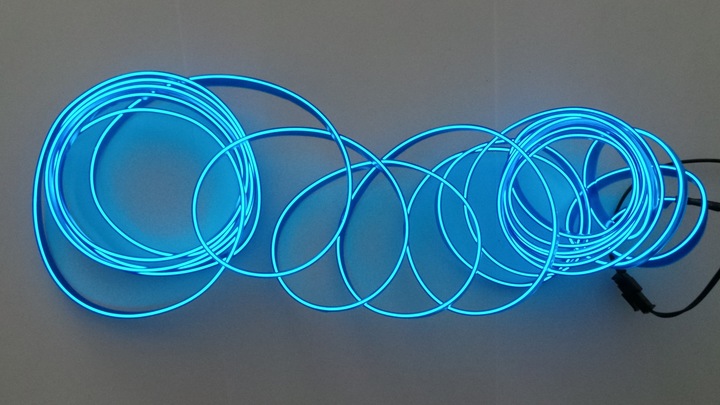 FIBER-OPTIC CORD BLUE EL WIRE AMBIENT BELT LED 5M photo 4 - milautoparts-fr.ukrlive.com