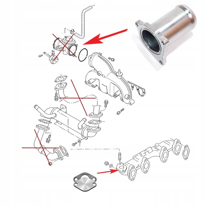 F89 BOUCHON PRODUIT DE REMPLACEMENT EGR 1.9 TDI AWX ASZ AVF photo 2 - milautoparts-fr.ukrlive.com