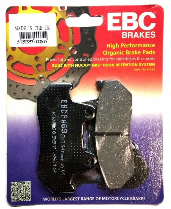 PADS BRAKE EBC FA069 photo 1 - milautoparts-fr.ukrlive.com