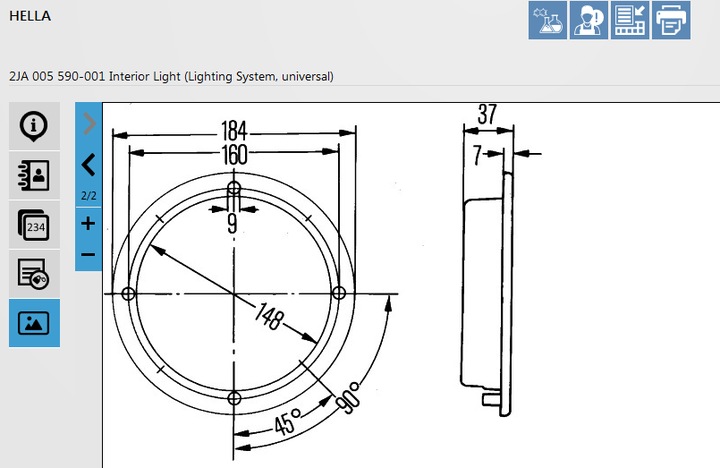 LAMP LIGHTING INTERIOR HELLA 2JA005590001 photo 8 - milautoparts-fr.ukrlive.com